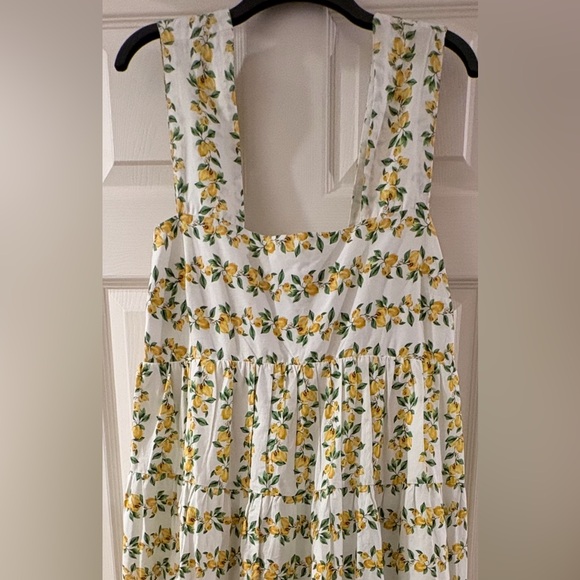 Anthropologie Lemon 🍋 Print Dress in White and Yellow - Picture 5 of 5